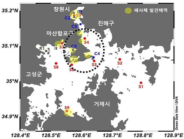 폐사체 발견 해역