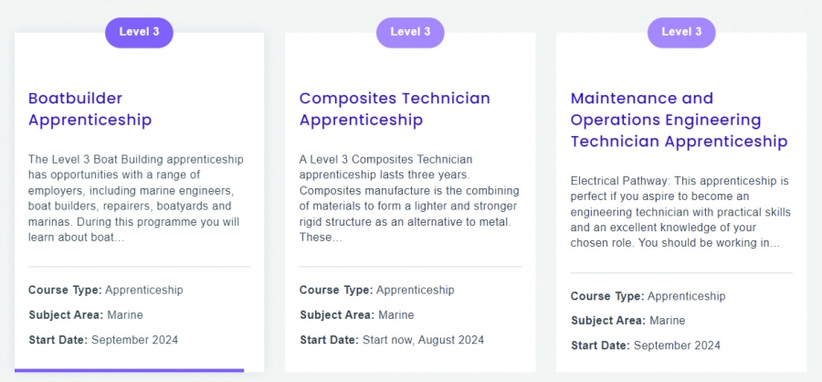 SDC의 마린 견습생 교육프로그램