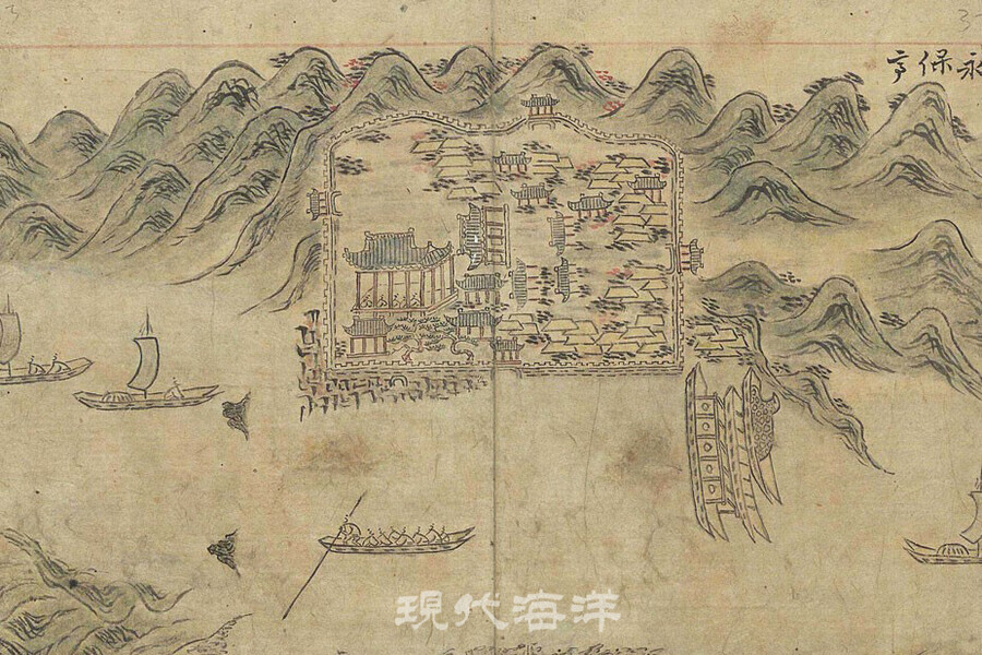 영보정 규남 하규원이 수영성과 거북선을 그린 ‘해유시화첩’(출처, 규남박물관)