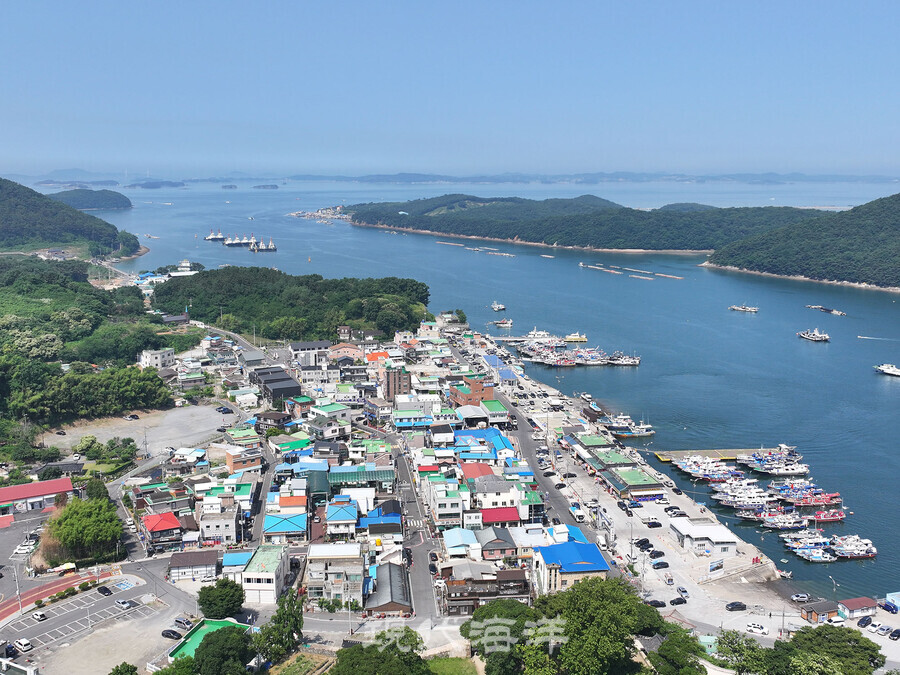 충청수영 영보정에서 바라본 오천항