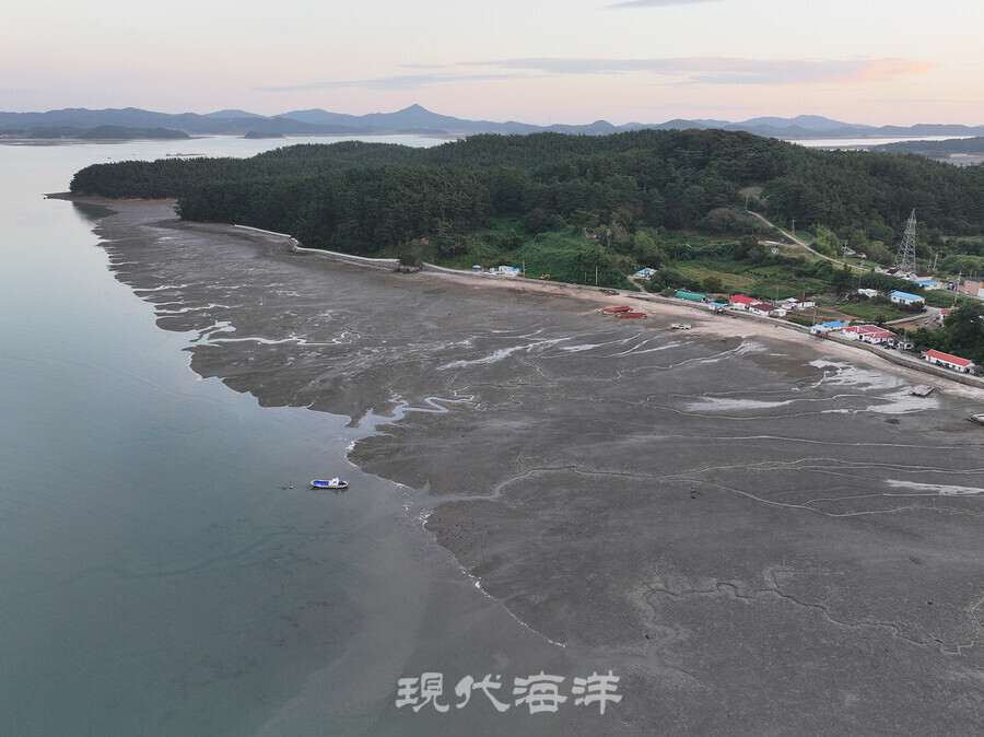 갯벌이 발달한 고파도 동편