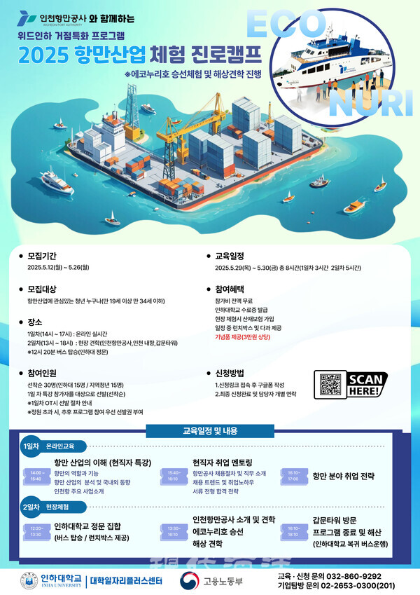 2025년 항만산업 체험 진로캠프(항만 인사이트 투어) 포스터