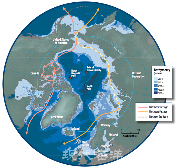 북극항로 루트. 출처 미국 해양대기청 NOAA