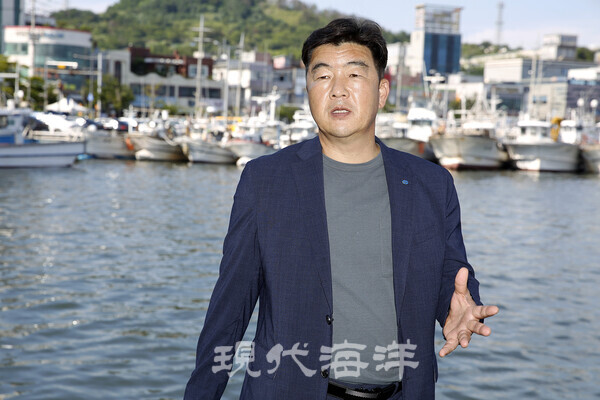 김성호 구룡포수협 조합장이 위기 극복 방안을 밝히고 있다.