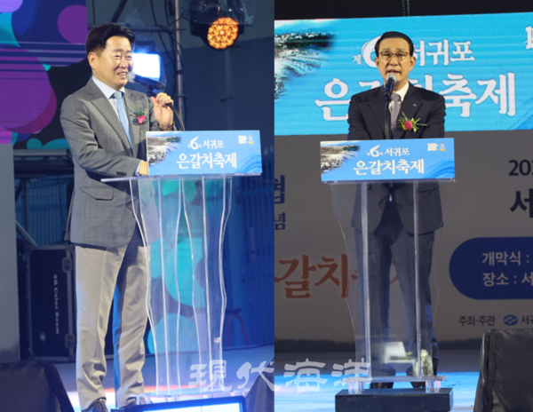 (좌에서 우) 오영훈 제주특별자치도지사, 노동진 수협중앙회장