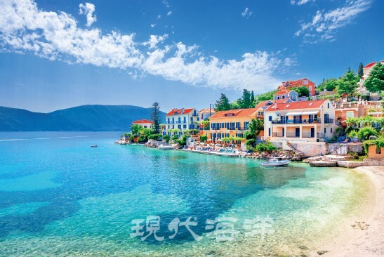 그리스 피스카르도 마을 케팔로니아