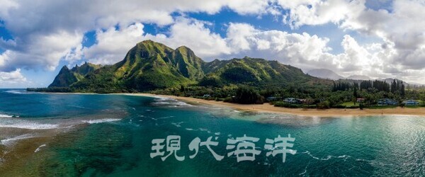 하와이 카우아이 섬의 터널스 해변