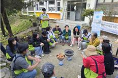 산바라기학교 학생들 이야기를 들었던 휴식시간